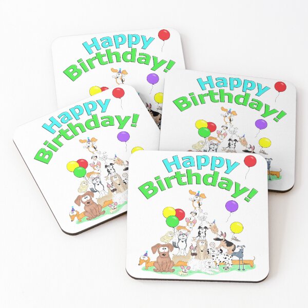 Artikelvorschau, Alles Gute zum Geburtstag Hunde entworfen und verkauft von Belknap.