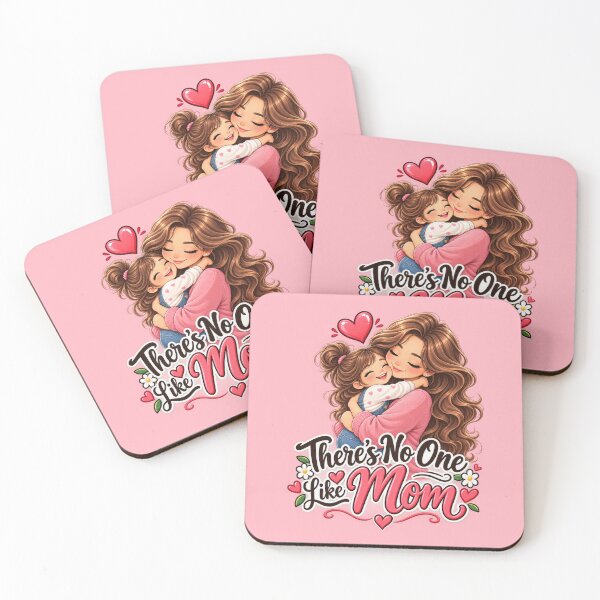 Item preview, There’s No One Like Mom – Cute Mother and Daughter Love Illustration designed and sold by WordPlayStudio.
