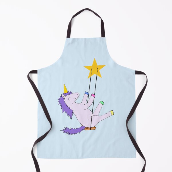 Item preview, Happy Unicorn Swinging on a Star Die Cut designed and sold by JoyousArt4u.