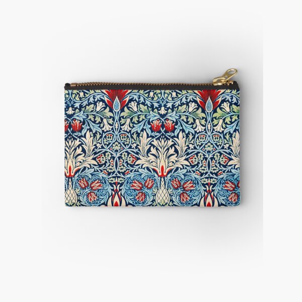 Item preview, Arts and Crafts Floral Pattern – Blue Red Vintage Botanical Design designed and sold by Good_Things.