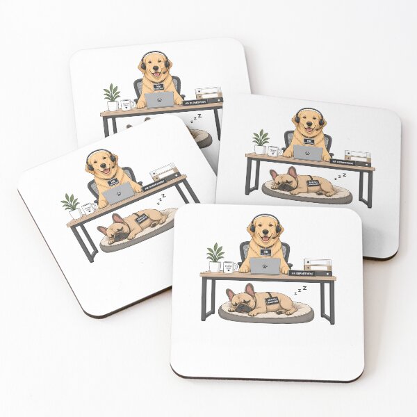 Item preview, Golden Retriever and French Bulldog Cute Pet Duo designed and sold by BestCoolStuff.