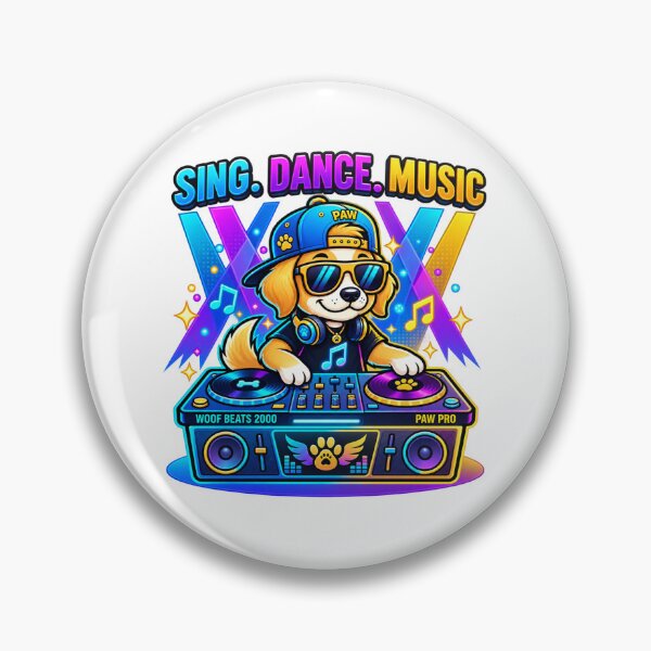 Item preview, ‘Sing. Dance. Music’ DJ Puppy designed and sold by TriStudio.