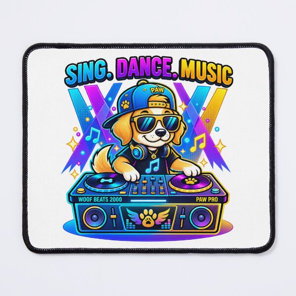 Item preview, ‘Sing. Dance. Music’ DJ Puppy designed and sold by TriStudio.