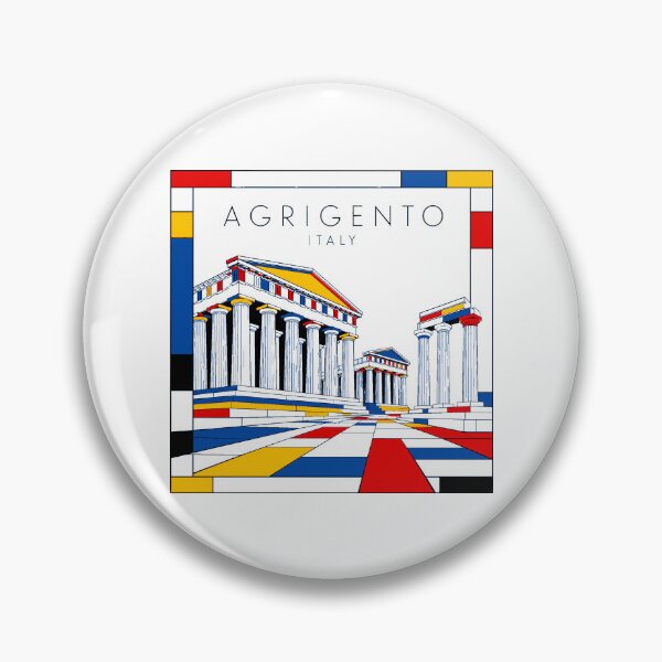 Item preview, Agrigento Mondrian style poster 3D designed and sold by CMYKStudio.