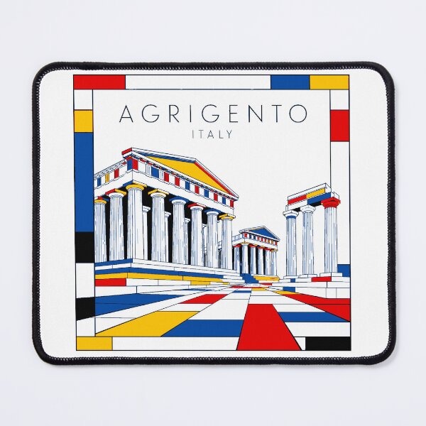 Item preview, Agrigento Mondrian style poster 3D designed and sold by CMYKStudio.