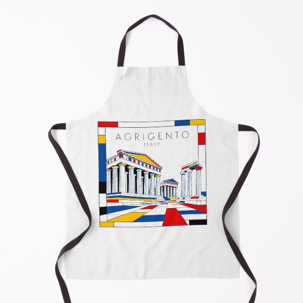 Item preview, Agrigento Mondrian style poster 3D designed and sold by CMYKStudio.