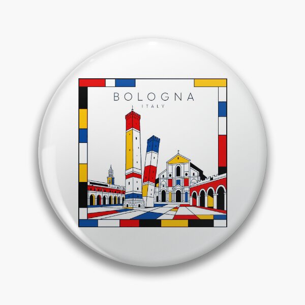 Item preview, Bologna Mondrian style poster 3D designed and sold by CMYKStudio.