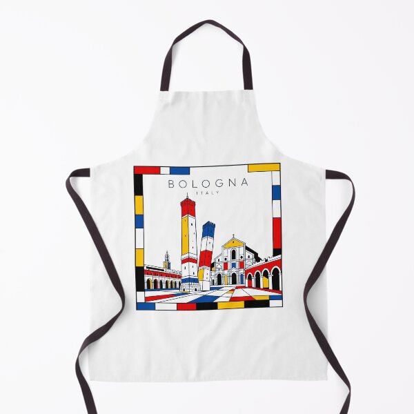 Item preview, Bologna Mondrian style poster 3D designed and sold by CMYKStudio.