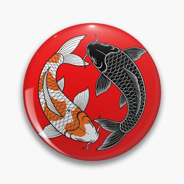 Item preview, Yin Yang Koi Fish Black And White - Japanese Harmony Tattoo designed and sold by Surviving Monday Club.