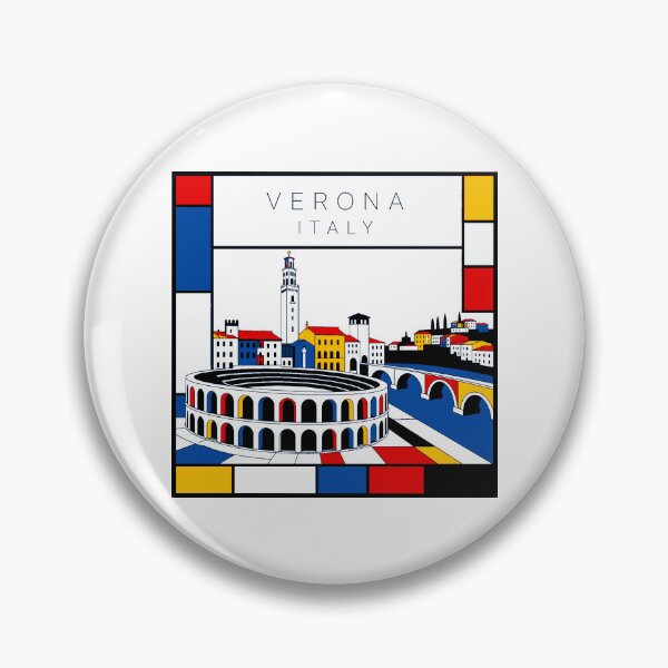 Item preview, Verona Mondrian style poster 3D designed and sold by CMYKStudio.
