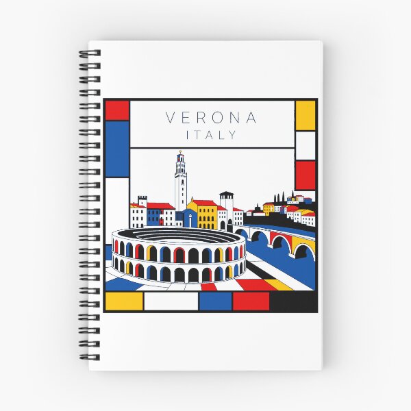 Item preview, Verona Mondrian style poster 3D designed and sold by CMYKStudio.