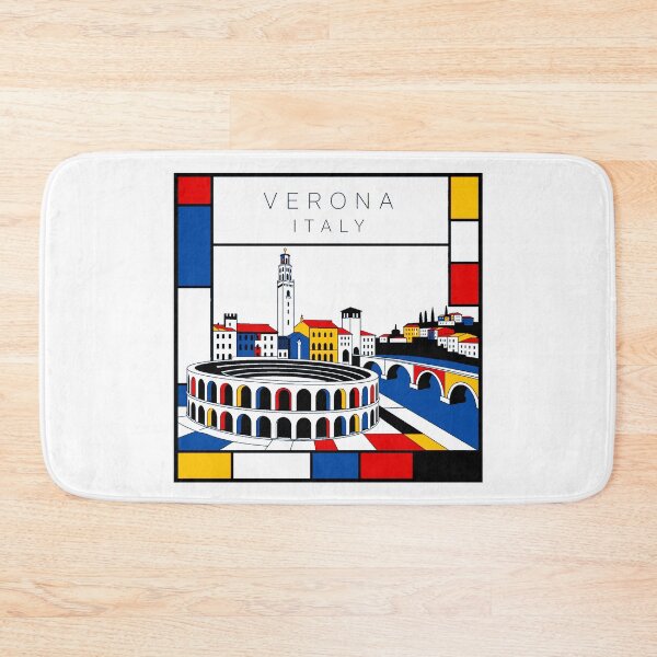 Item preview, Verona Mondrian style poster 3D designed and sold by CMYKStudio.