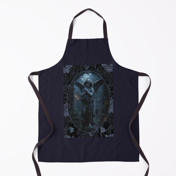 Item preview, Dramatic Angel in Night Garden - Dark Academia Victorian Gothic Print designed and sold by FogandFinch.