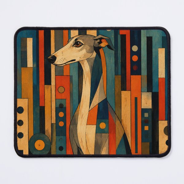 Item preview, Colorful Saluki Folk Art Geometric Dog Pattern designed and sold by Petsthetic.