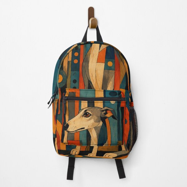 Item preview, Colorful Saluki Folk Art Geometric Dog Pattern designed and sold by Petsthetic.