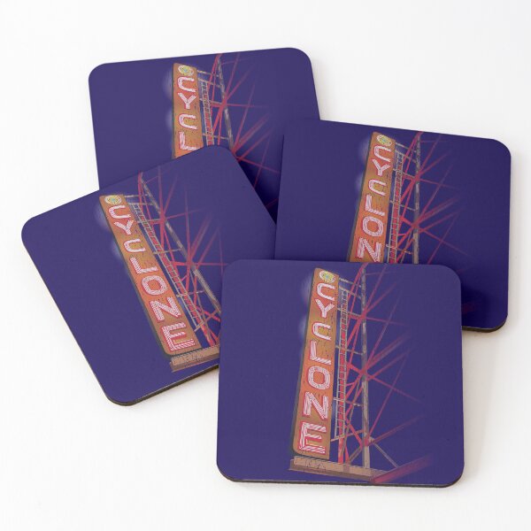 Item preview, Vintage Coney Island Cyclone Sign - Classic Brooklyn Roller Coaster Art designed and sold by jensendesigned.