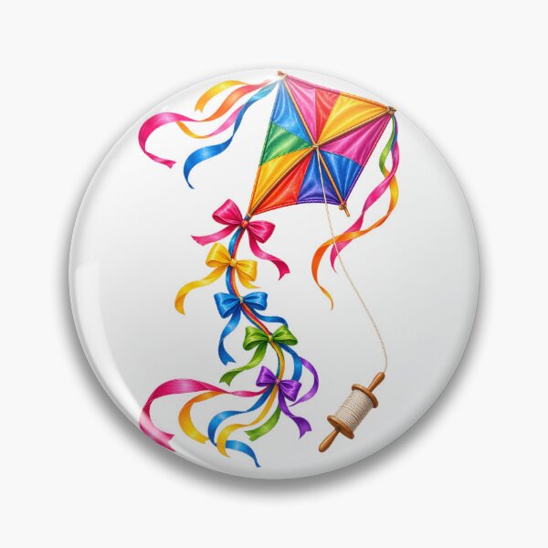 Item preview, Colorful Rainbow Kite with Ribbons designed and sold by TinyWeird.