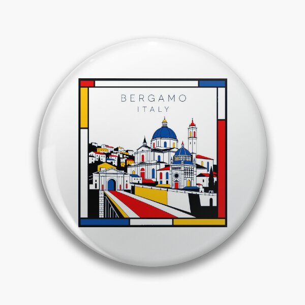 Item preview, Bergamo Mondrian style poster 3D designed and sold by CMYKStudio.