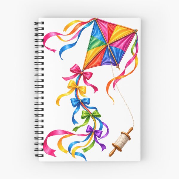Item preview, Colorful Rainbow Kite with Ribbons designed and sold by TinyWeird.