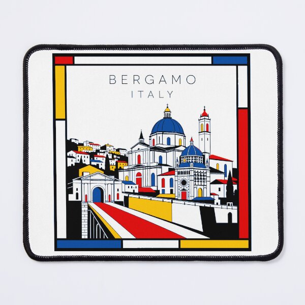 Item preview, Bergamo Mondrian style poster 3D designed and sold by CMYKStudio.