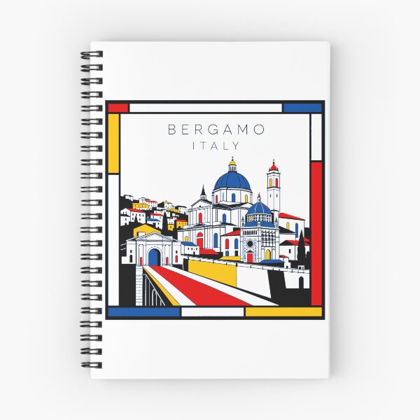 Item preview, Bergamo Mondrian style poster 3D designed and sold by CMYKStudio.