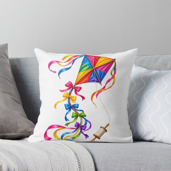 Item preview, Colorful Rainbow Kite with Ribbons designed and sold by TinyWeird.