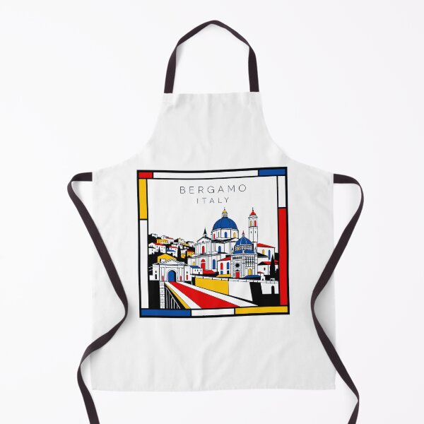 Item preview, Bergamo Mondrian style poster 3D designed and sold by CMYKStudio.