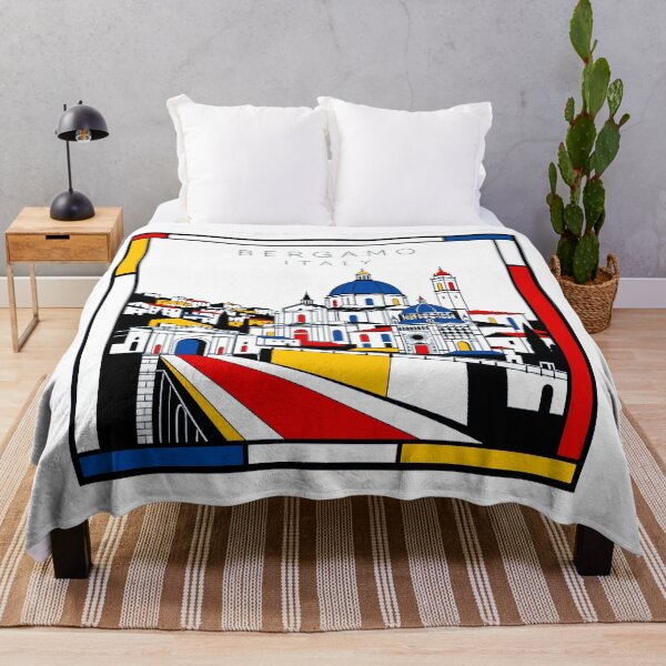 Item preview, Bergamo Mondrian style poster 3D designed and sold by CMYKStudio.