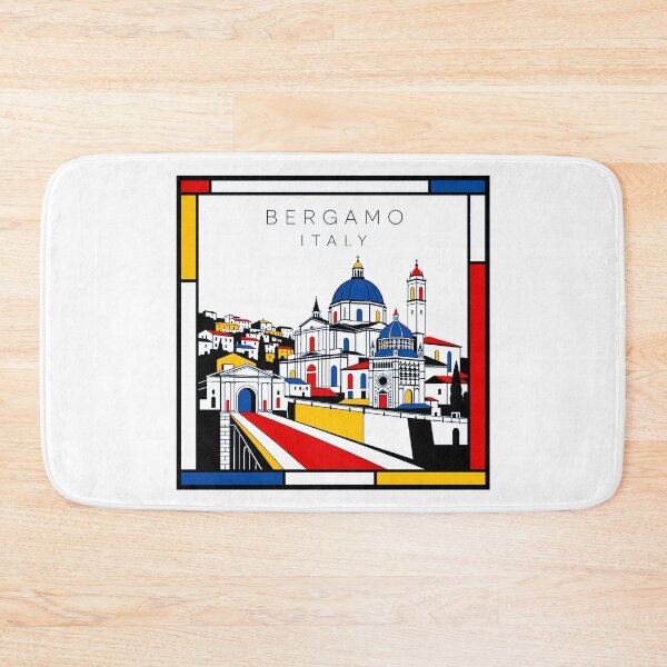 Item preview, Bergamo Mondrian style poster 3D designed and sold by CMYKStudio.