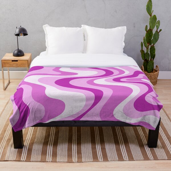 Item preview, Liquid Swirl Retro Abstract in purple tones, Cream, and White designed and sold by Differenceee.