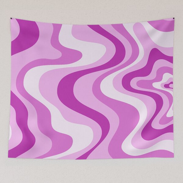 Item preview, Liquid Swirl Retro Abstract in purple tones, Cream, and White designed and sold by Differenceee.