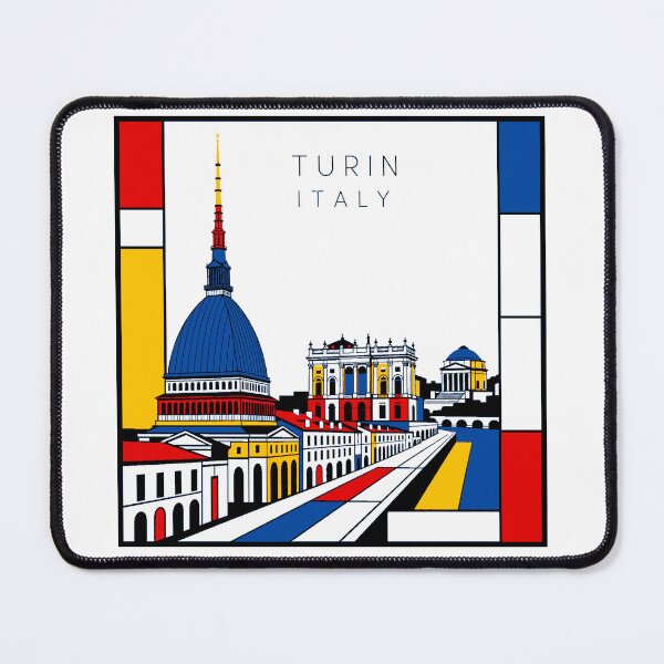 Item preview, Turin Mondrian style poster 3D designed and sold by CMYKStudio.