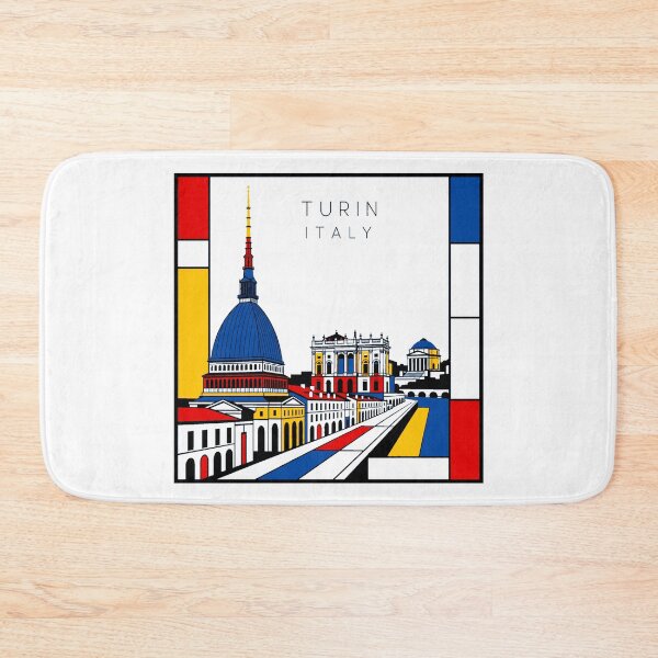 Item preview, Turin Mondrian style poster 3D designed and sold by CMYKStudio.