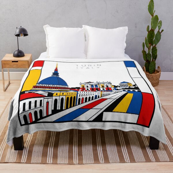 Item preview, Turin Mondrian style poster 3D designed and sold by CMYKStudio.