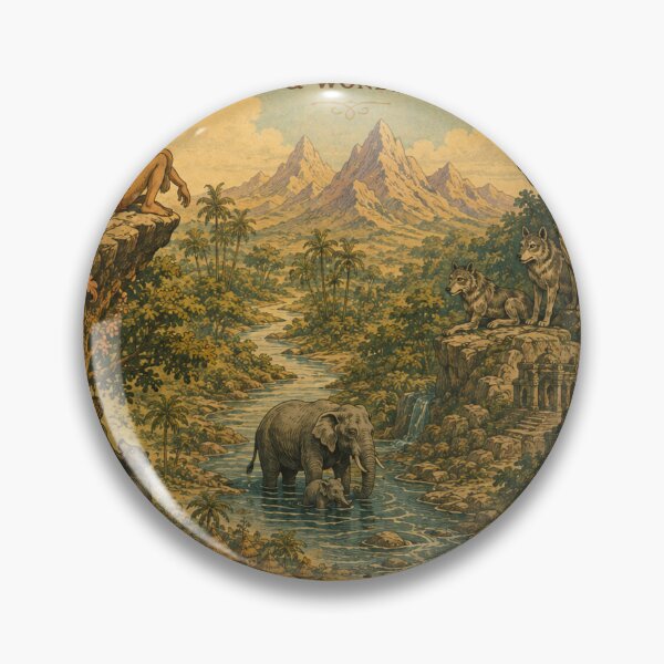 Item preview, Jungle Book Poster, Vintage Travel Art, Rudyard Kipling Wall Decor, Book Lovers designed and sold by RickE.