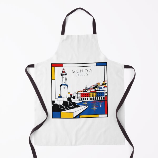 Item preview, Genoa Mondrian style poster 3D designed and sold by CMYKStudio.