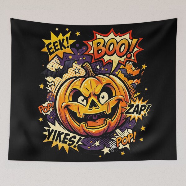 Item preview, Pop Art Jack O Lantern Comic Halloween designed and sold by VibranPalette.
