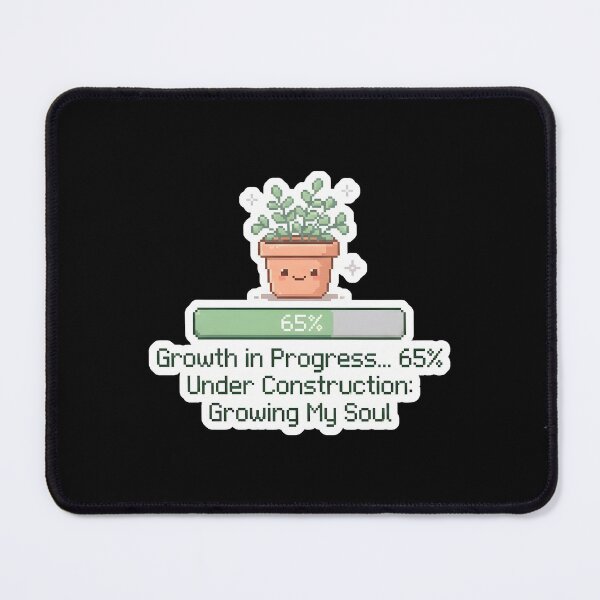 Item preview, Growth In Progress 65% | Cute Pixel Plant Self Care Sticker designed and sold by Lina-Shop101.