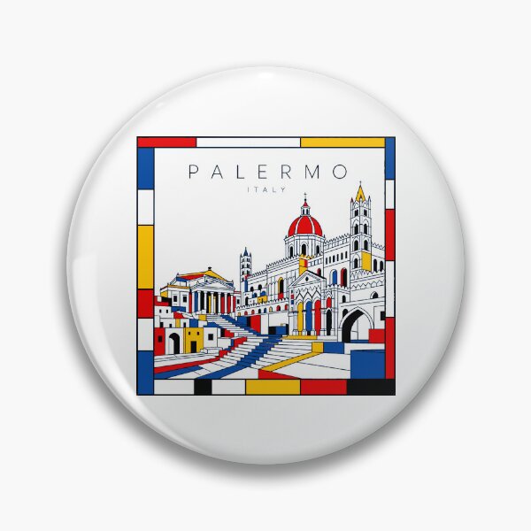 Item preview, Palermo Mondrian style poster 3D designed and sold by CMYKStudio.