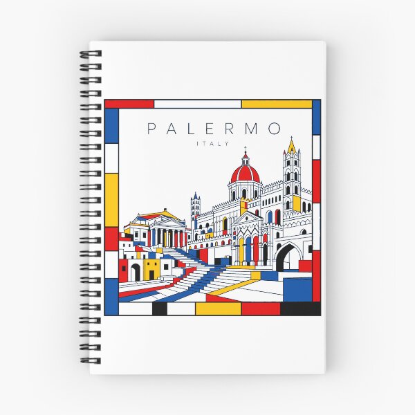 Item preview, Palermo Mondrian style poster 3D designed and sold by CMYKStudio.