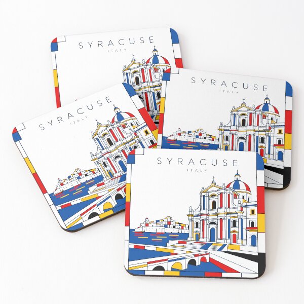 Item preview, Syracuse Mondrian style poster 3D designed and sold by CMYKStudio.