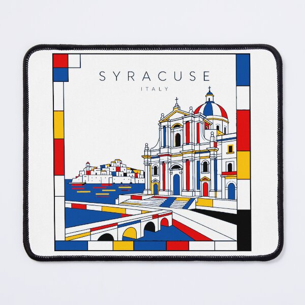 Item preview, Syracuse Mondrian style poster 3D designed and sold by CMYKStudio.