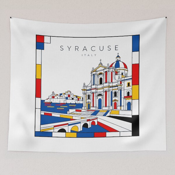 Item preview, Syracuse Mondrian style poster 3D designed and sold by CMYKStudio.
