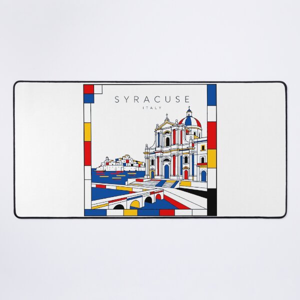 Item preview, Syracuse Mondrian style poster 3D designed and sold by CMYKStudio.