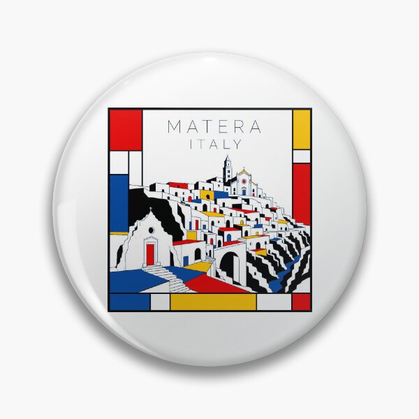 Item preview, Matera Mondrian style poster 3D designed and sold by CMYKStudio.