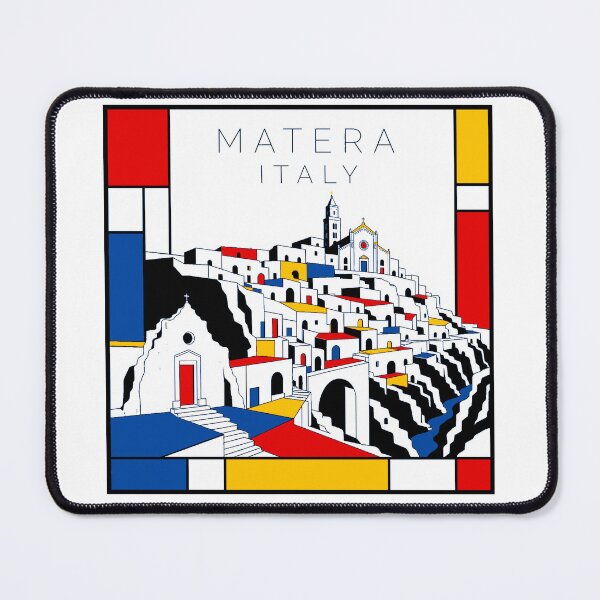 Item preview, Matera Mondrian style poster 3D designed and sold by CMYKStudio.