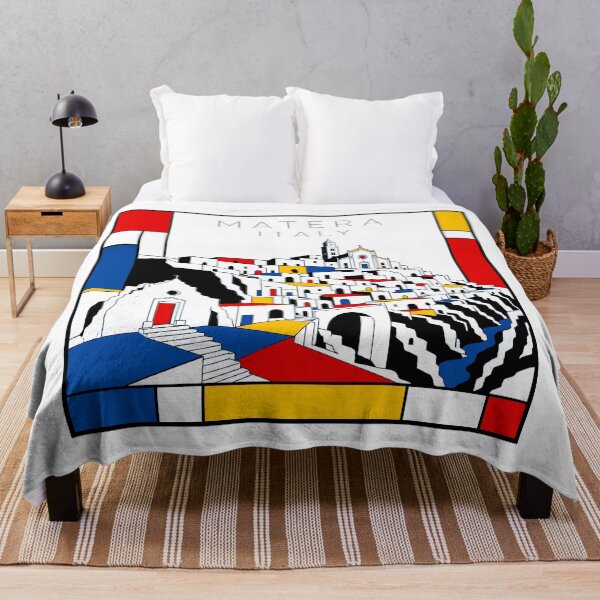 Item preview, Matera Mondrian style poster 3D designed and sold by CMYKStudio.