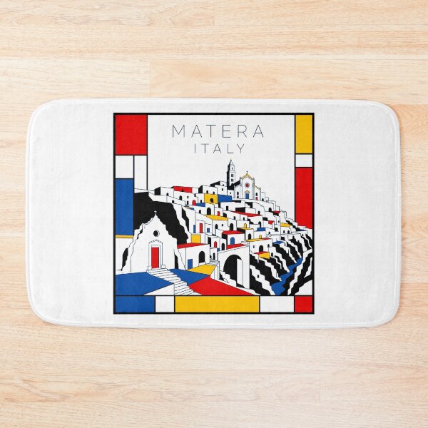 Item preview, Matera Mondrian style poster 3D designed and sold by CMYKStudio.