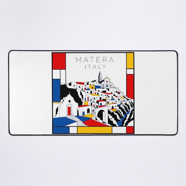 Item preview, Matera Mondrian style poster 3D designed and sold by CMYKStudio.