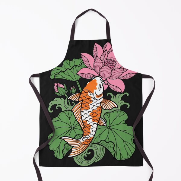 Item preview, Koi Fish And Pink Lotus Flower - Japanese Irezumi Art designed and sold by Surviving Monday Club.